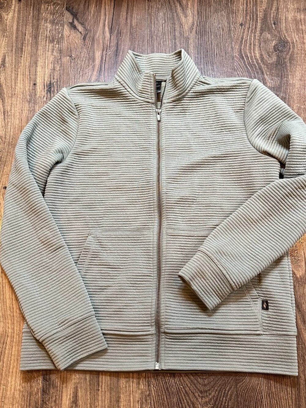 GUC Women's Skechers Light Sage Green Full Zip Ribbed Texture, Size: S Small